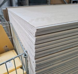 A stack of standard plasterboard