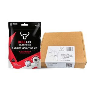 Cabinet brackets spread the load allowing you to mount kitchen and bathroom cupboards onto plasterboard/drywall